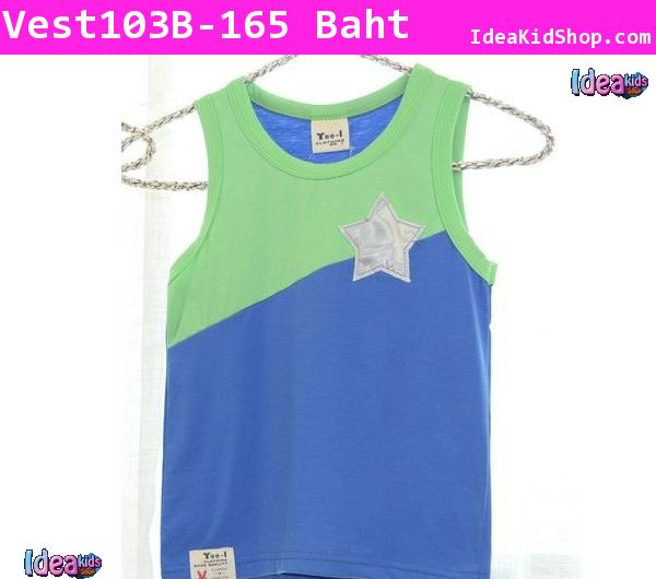 เสื้อกล้าม Summer Star สีฟ้าเขียว