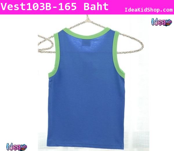 เสื้อกล้าม Summer Star สีฟ้าเขียว