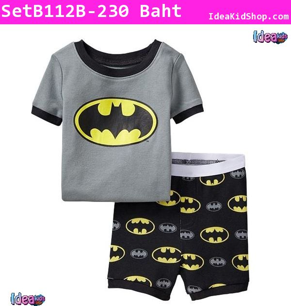 เสื้อและกางเกง Batman สีเทา