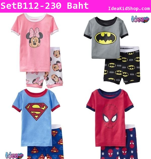 เสื้อและกางเกง Batman สีเทา