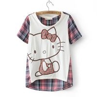 เสื้อยืด-Kitty-Scotland-สีขาว-(ผู้ใหญ่)