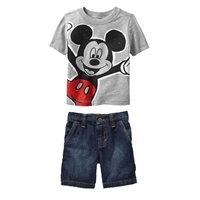 เสื้อและกางเกง-Mickey-Mouse-(GAP)-สีเทา