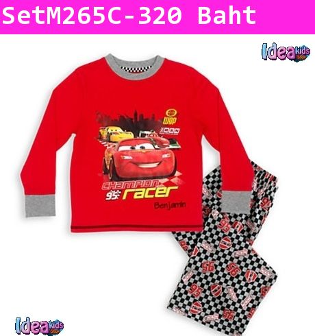 เสื้อและกางเกง Lightning Mcqueen&Friends สีแดง