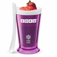 แก้วทำ-Slurpee-และไอศครีมเกร็ดน้ำแข็ง-Zoku-สีม่วง