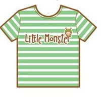 เสื้อแขนสั้น-Little-Monster-เขียวขาว