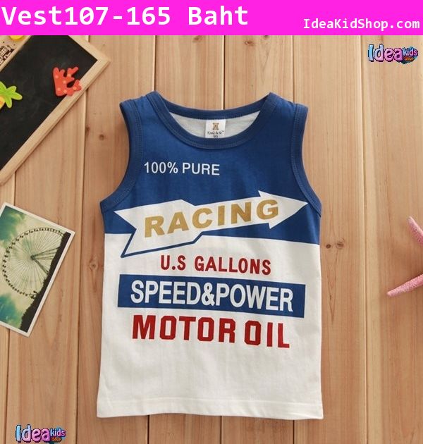 เสื้อกล้าม RACING BOY สีน้ำเงิน