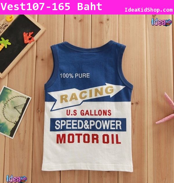 เสื้อกล้าม RACING BOY สีน้ำเงิน