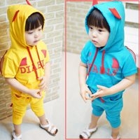 เสื้อและกางเกงคุณหนูเดวิล-สีฟ้า