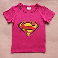 เสื้อยืด-LOGO-SUPER-MAN-สีชมพู