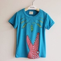 เสื้อยืดลายจระเข้น้อย-สีฟ้า