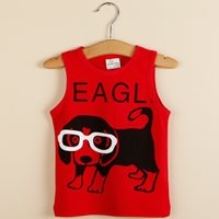 เสื้อกล้าม-ลายหมาน้อย-EAGL-สีแดง