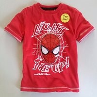 เสื้อยืด-มีไฟ-Spider-Man-สีแดง