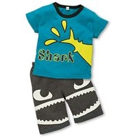 เสื้อและกางเกง-I-am-Shark-สีฟ้า