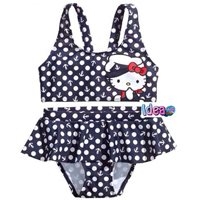 ชุดว่ายน้ำ-ทูพีช-Hello-Kitty-Navy-สีกรมท่า