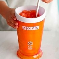 แก้วทำ-Slurpee-และไอศครีมเกร็ดน้ำแข็ง-Zoku-สีส้ม