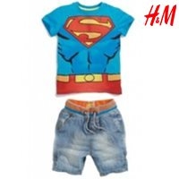 ชุดเสื้อและกางเกง-SUPERMAN-สีฟ้า