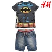 ชุดเสื้อและกางเกง-BATMAN-สีเทา