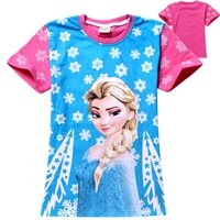 เสื้อแขนสั้น-Frozen-Elsa-Snow-Princess