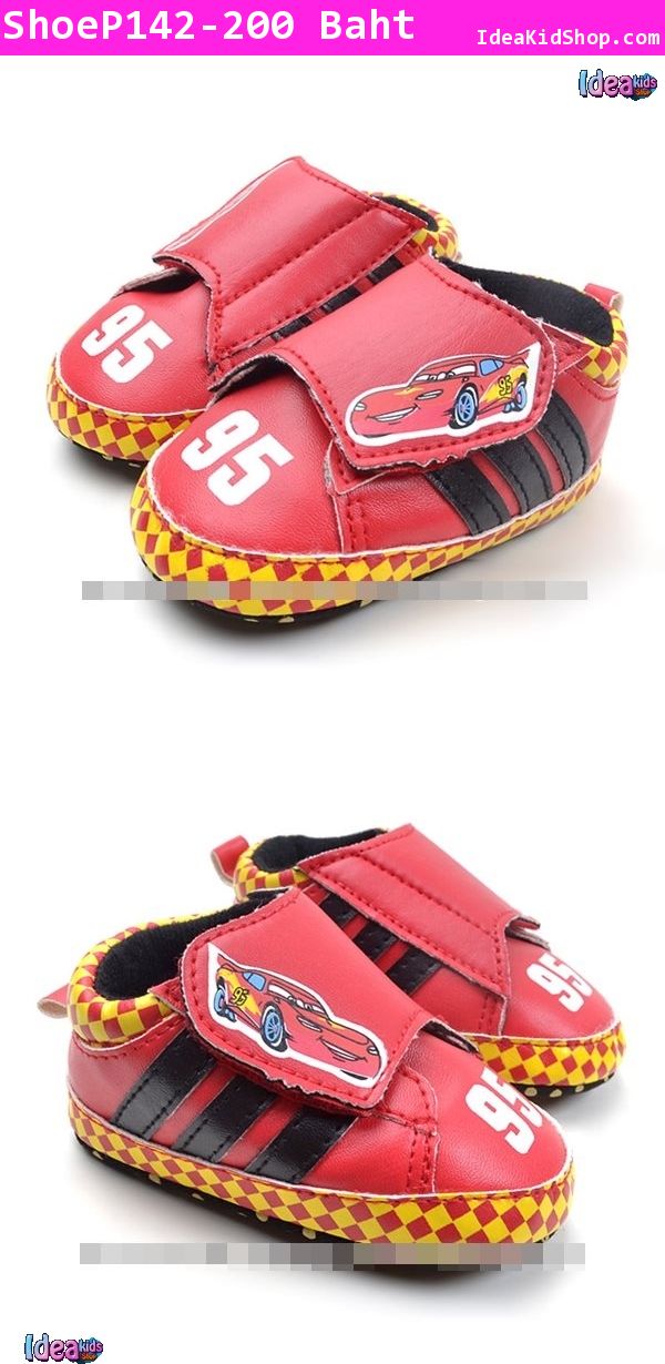 รองเท้าหัดเดิน นักซิ่ง Lightning Mcqueen สีแดง