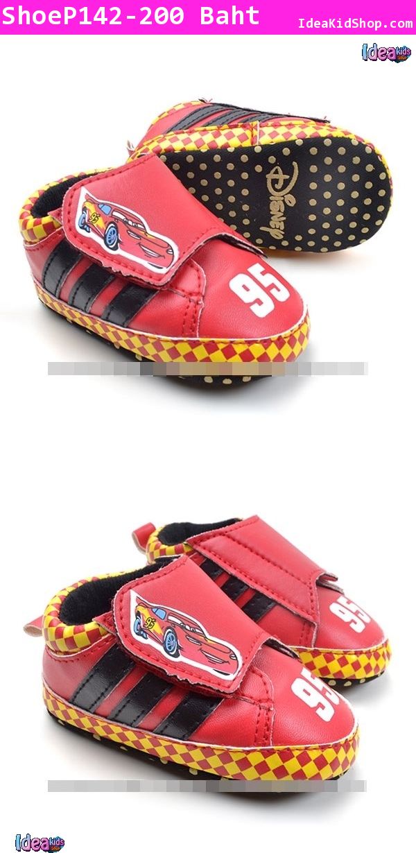 รองเท้าหัดเดิน นักซิ่ง Lightning Mcqueen สีแดง