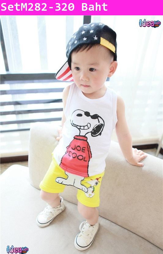 เสื้อและกางเกง I'm SNOOPY สีเลมอน