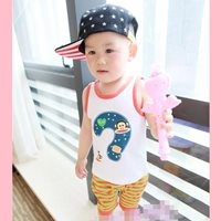 ชุดเสื้อกางเกง-Paul-Frank-และ-PlayComme-สีส้ม