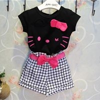 เสื้อและกางเกง-Hello-Kitty-Checked