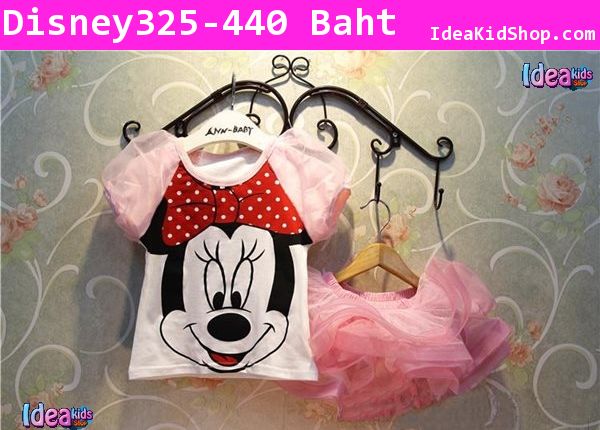 เสื้อและกระโปรง Minnie Mouse Ballet สีชมพู