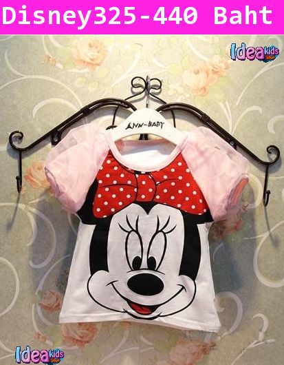 เสื้อและกระโปรง Minnie Mouse Ballet สีชมพู