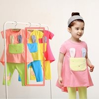 เสื้อและกางเกง-บันนี่แสนซน-สีเหลือง