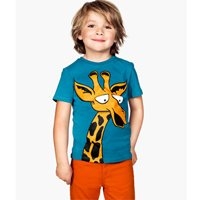 เสื้อและกางเกงชุดสัตว์โลก-Giraffe-สีเหลืองอ่อน