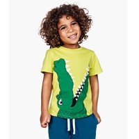 เสื้อและกางเกงชุดสัตว์โลก-Crocodile-สีเหลือง