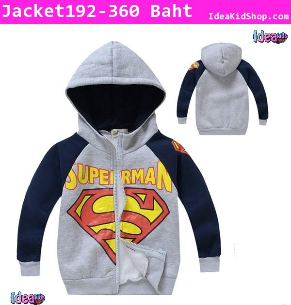 เสื้อกันหนาว SUPERMAN สีเทา