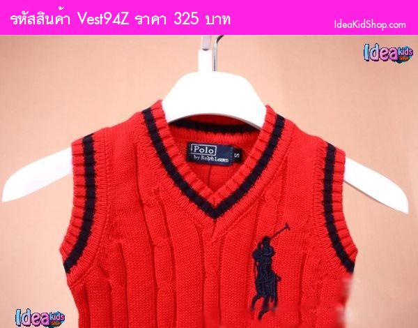 เสื้อสเวตเตอร์ คุณหนูมินิ Polo สีแดง