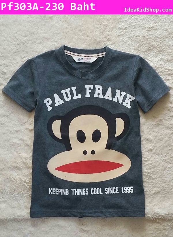 เสื้อยืดคอกลม Paul Frank Keep Cool สีเทาเข้ม