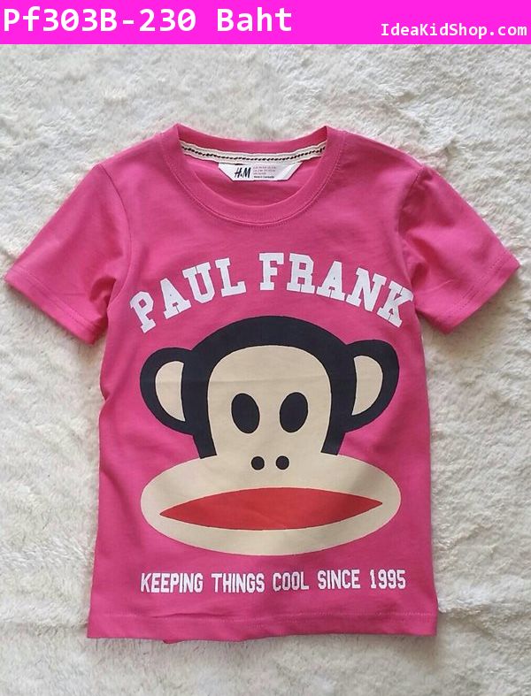 เสื้อยืดคอกลม Paul Frank Keep Cool สีชมพู