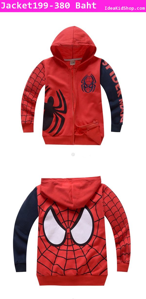 เสื้อกันหนาว คุณหนู Spiderman สีแดง