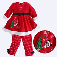 เสื้อและกางเกง-Minnie-_-Christmas-สีแดง