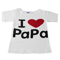 เสื้อยืด-I-LOVE-PAPA-ทรงตัว-A-สีขาว