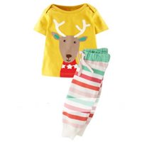 เสื้อและกางเกง-Raindeer-Funny-สีเหลือง