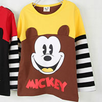 เสื้อยืดแขนยาว-Mickey-Mouse-So-fun-สีเหลือง