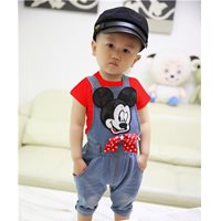 เสื้อผ้าเด็ก-ชุดเอี๊ยม-คุณหนูตัวแสบ-Mickey-mouse