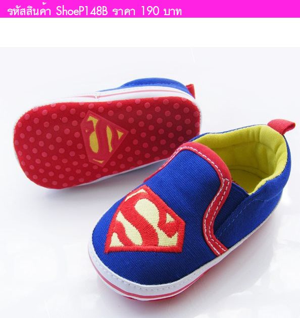 รองเท้าหัดเดิน Superman Walker สีน้ำเงิน