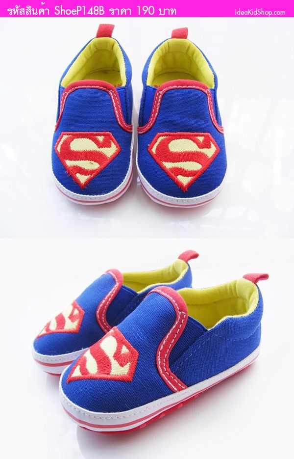 รองเท้าหัดเดิน Superman Walker สีน้ำเงิน