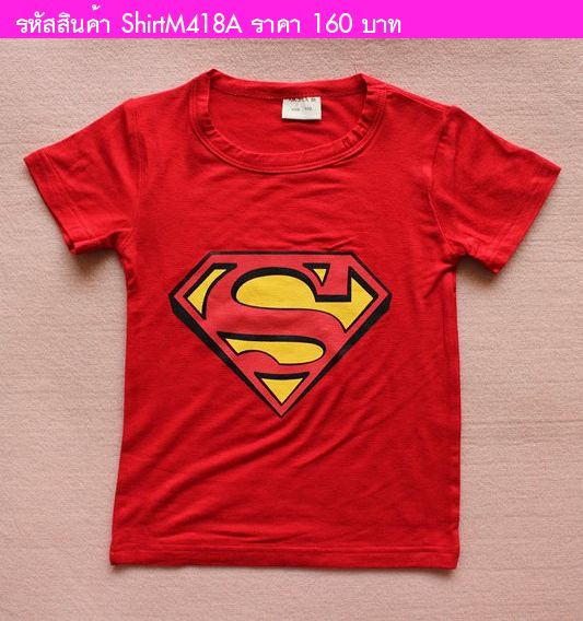 เสื้อเด็ก Logo Superman สีแดง