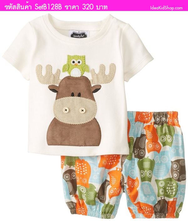 เสื้อและกางเกง Raindeer & Owl