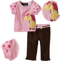 เสื้อและกางเกง-Baby-Horse-Fashion-สีชมพู