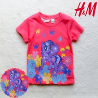 เสื้อยืด-My-Little-Pony-สไตล์-H_M-สีแดงชมพู