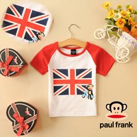 เสื้อยืดหนุ่มน้อย-Pauk-Frank-ลายธง-สีแดง