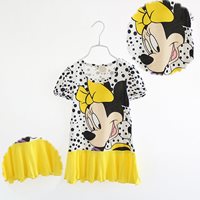 เดรสคุณหนูลาย-Minnie-Mouse-สีเหลือง